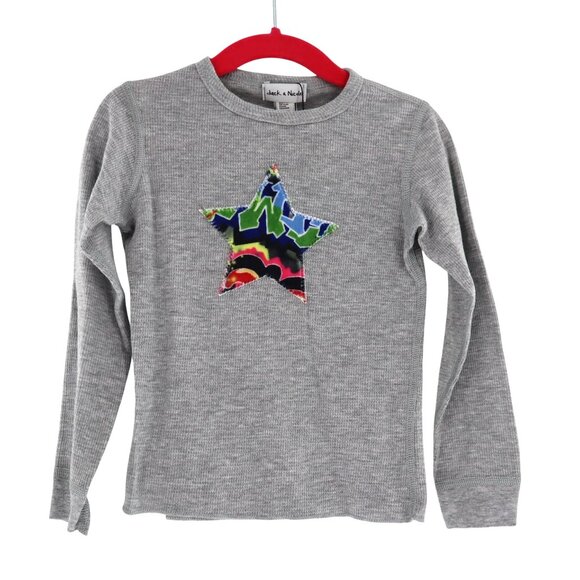 Jack & Nicole Star Graphic Tee Toddler 2 Gray Casual Simple Cute Kawaii Gift NWT - Picture 1 of 7